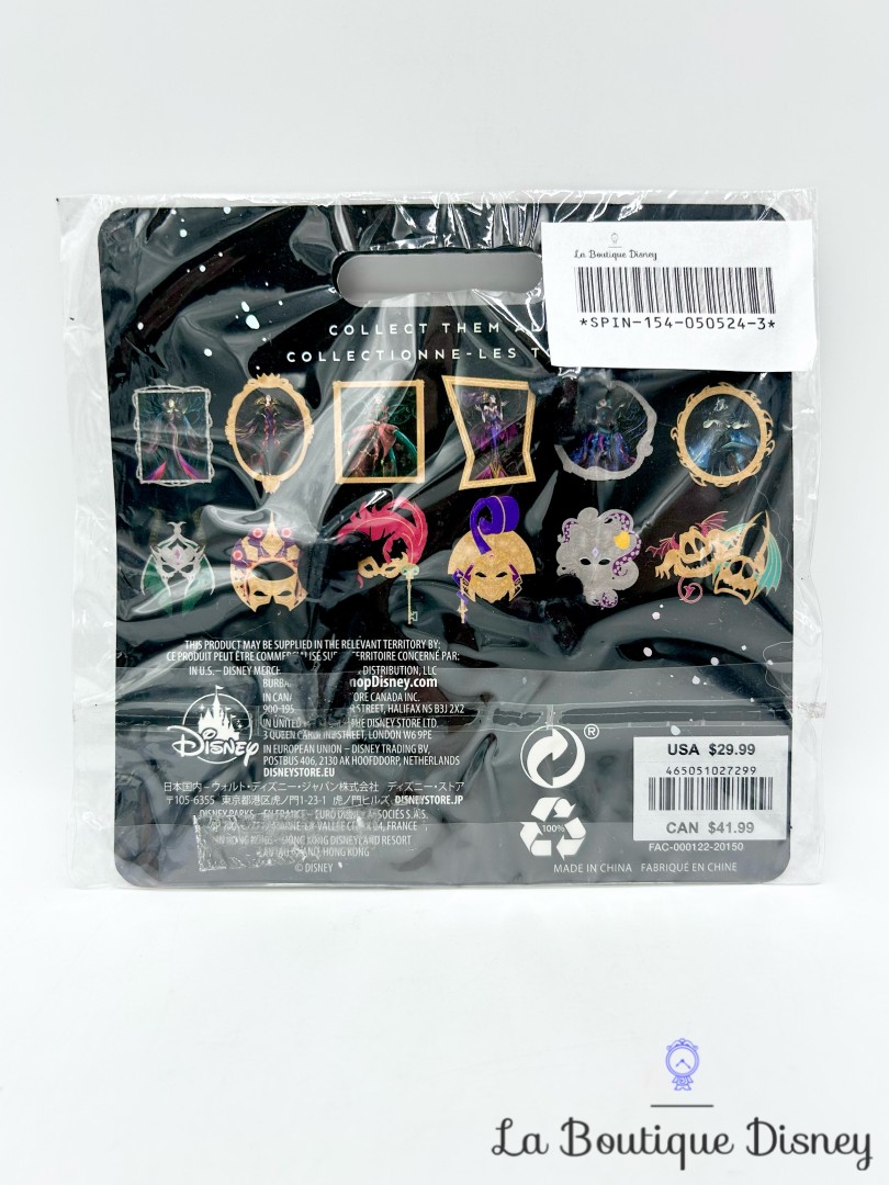 Pin Set of 2 Evil Queen Midnight Masquerade Villains Édition Limitée Disney Store 2020 Designer Collection 141483