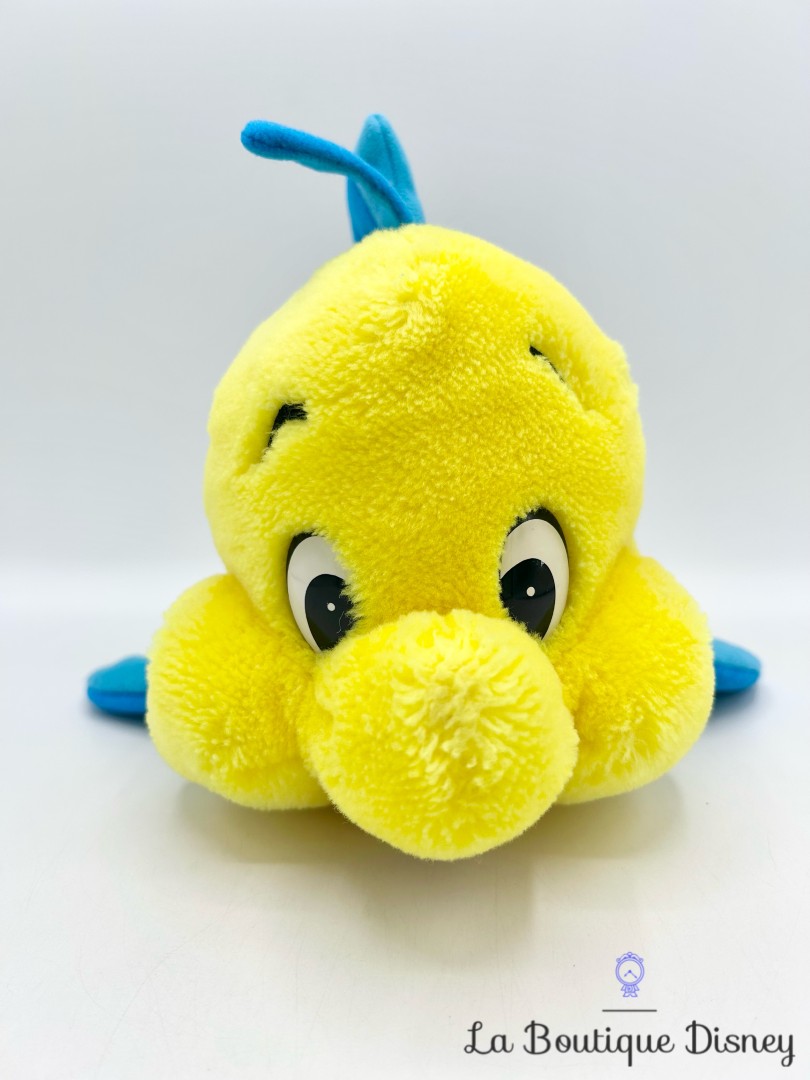 peluche-polochon-la-petite-sirene-disney-mattel-1993-poisson-jaune-vintage (1)