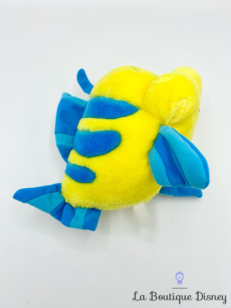 peluche-polochon-la-petite-sirene-disney-mattel-1993-poisson-jaune-vintage (3)