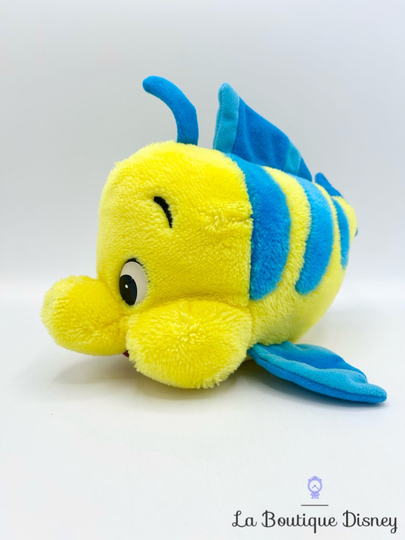 peluche-polochon-la-petite-sirene-disney-mattel-1993-poisson-jaune-vintage (5)