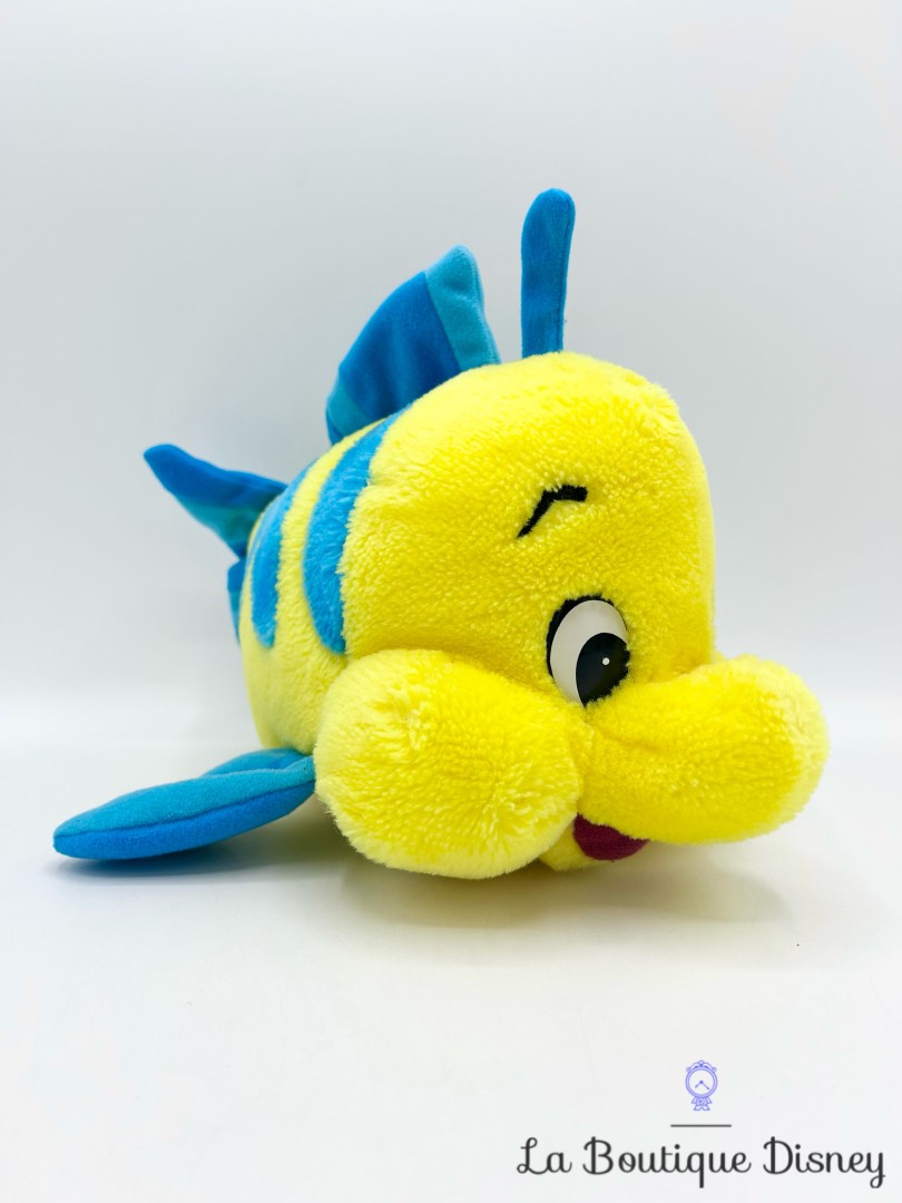 peluche-polochon-la-petite-sirene-disney-mattel-1993-poisson-jaune-vintage (2)