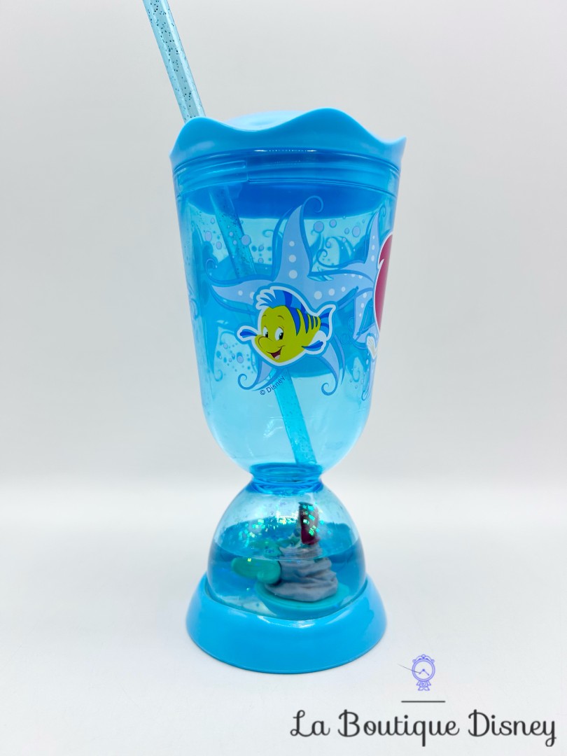 Gobelet-paille-Ariel-La-Petite-Sirène-Disneyland-Paris-Disney-verre-plastique-bleu (2)