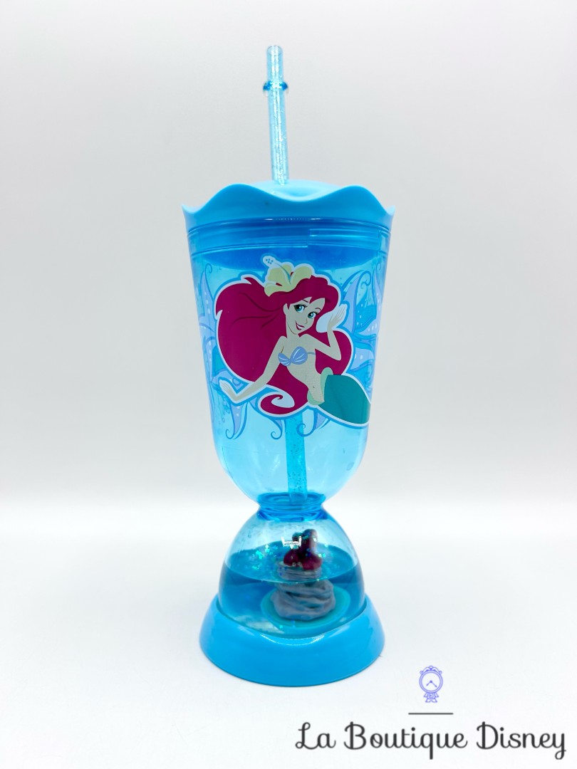 Gobelet-paille-Ariel-La-Petite-Sirène-Disneyland-Paris-Disney-verre-plastique-bleu (3)