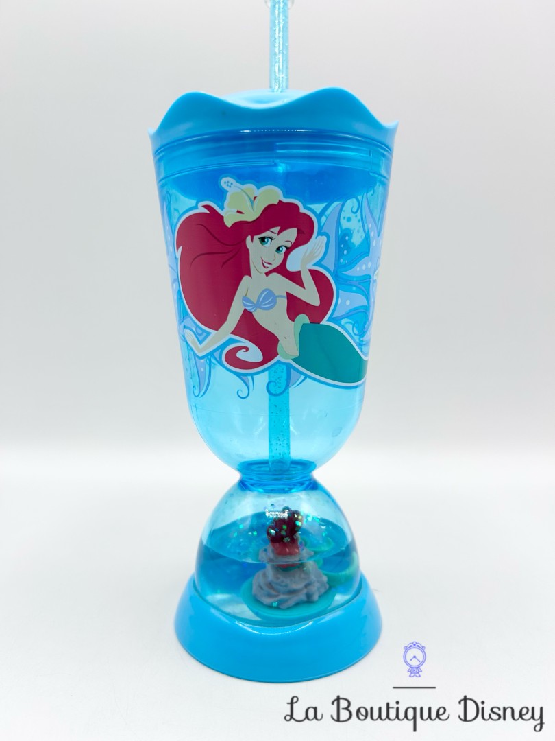 Gobelet-paille-Ariel-La-Petite-Sirène-Disneyland-Paris-Disney-verre-plastique-bleu (5)