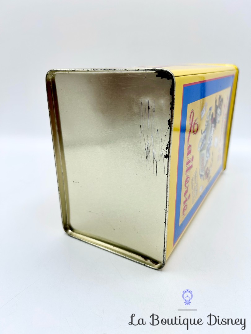 Boite-métal-Mickey-Minnie-Laiterie-Confitures-Disneyland-Paris-Disney-jaune-rétro-vintage (3)