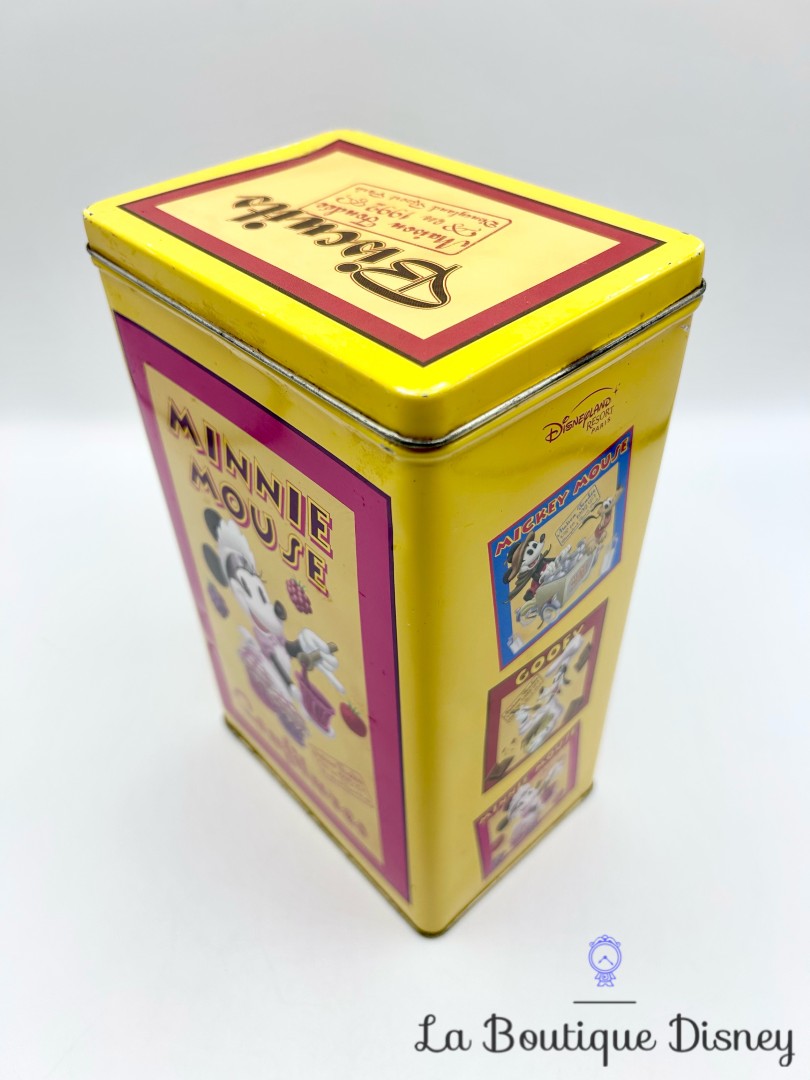 Boite-métal-Mickey-Minnie-Laiterie-Confitures-Disneyland-Paris-Disney-jaune-rétro-vintage (4)