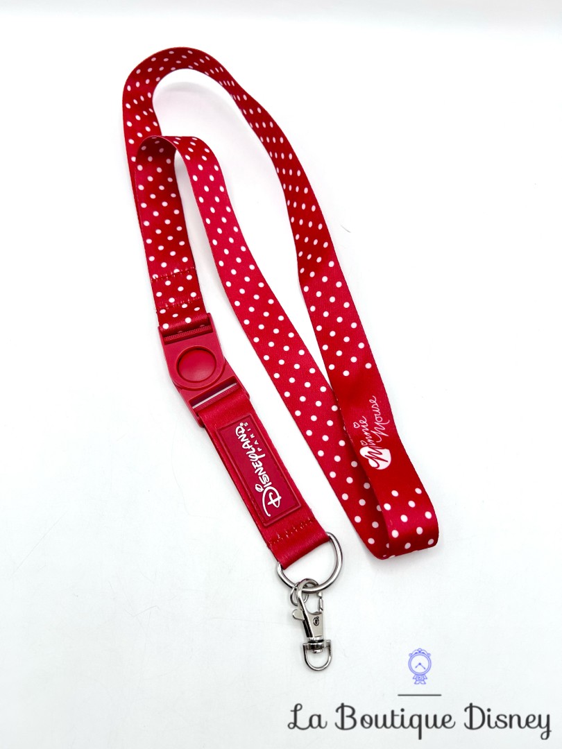 Lanière-Pin's-Minnie-Mouse-Disneyland-Paris-Disney-rouge-pois-cordon-tour-de-cou (2)