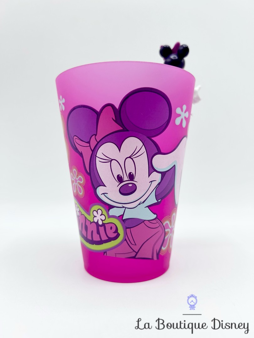 Gobelet-Minnie-Mouse-figurine-Disneyland-Paris-Disney-verre-plastique-rose-fleurs (4)