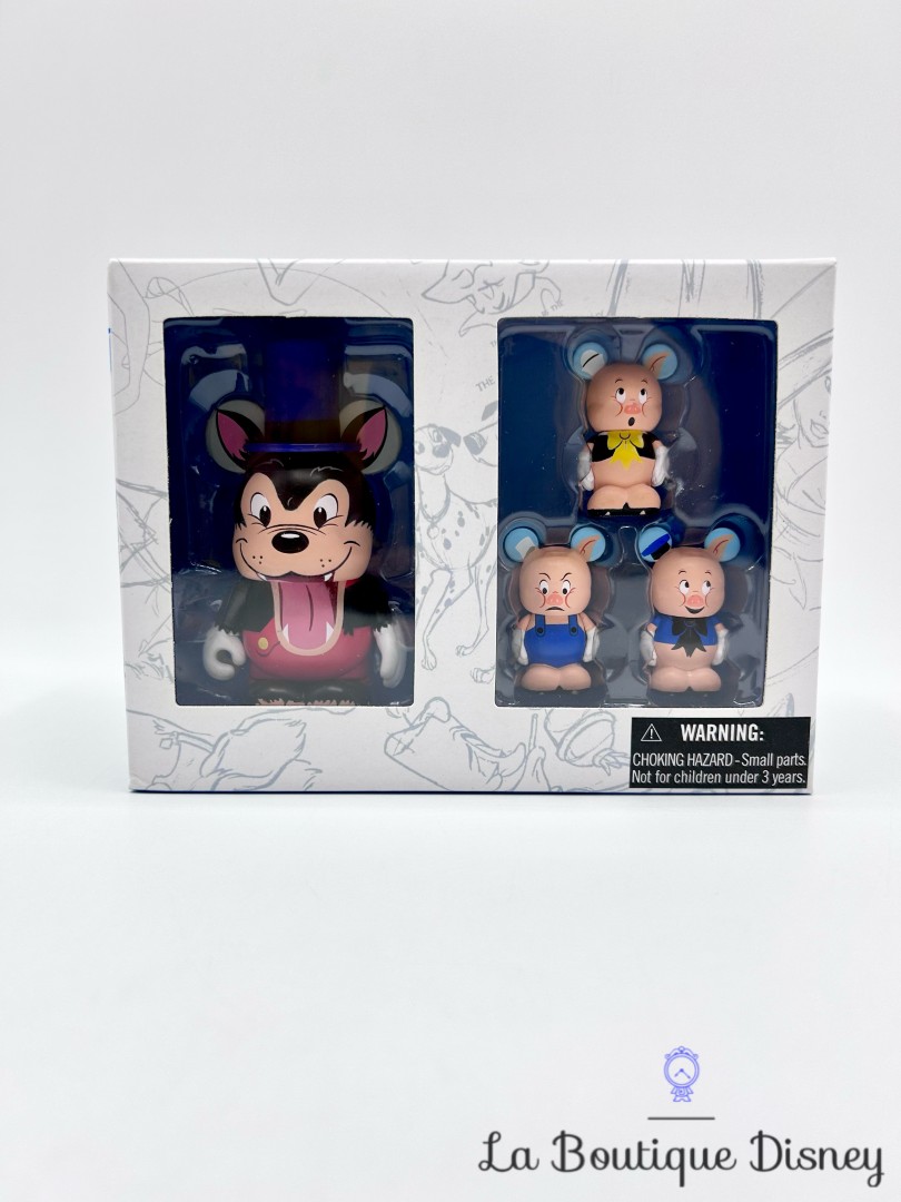 Coffret-Figurines-Vinylmation-Les-3-Petits-Cochons-Grand-Méchant-Loup-Animation-2-Disneyland-Disney-Edition-limitée (2)
