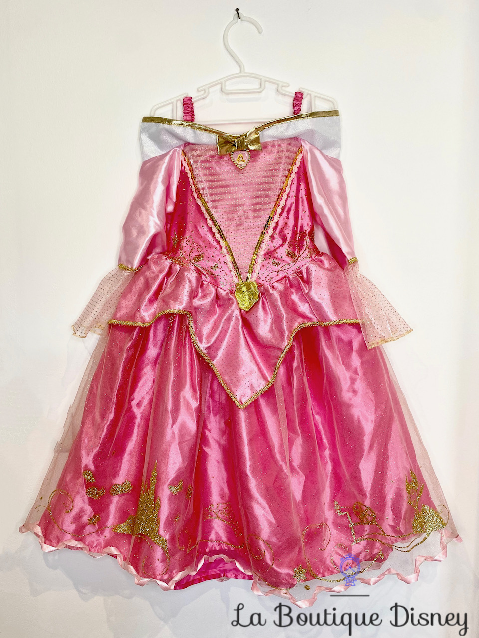 Déguisement Aurore La belle au bois Dormant Disneyland Paris Disney taille  8 ans robe rose princesse paillettes