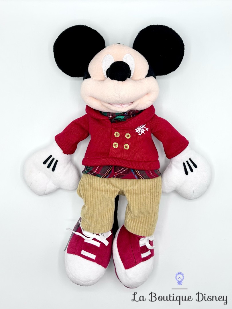 Peluche-Mickey-Mouse-Noël-Disney-Store-2016-gilet-rouge-38-cm (3)