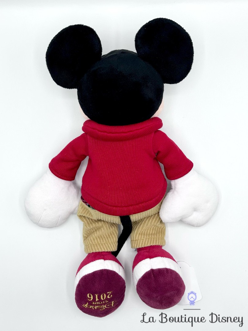 Peluche-Mickey-Mouse-Noël-Disney-Store-2016-gilet-rouge-38-cm (1)