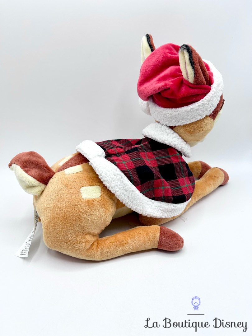 Peluche-Bambi-Noël-Disney-Store-2018-faon-marron-bonnet-40-cm (4)