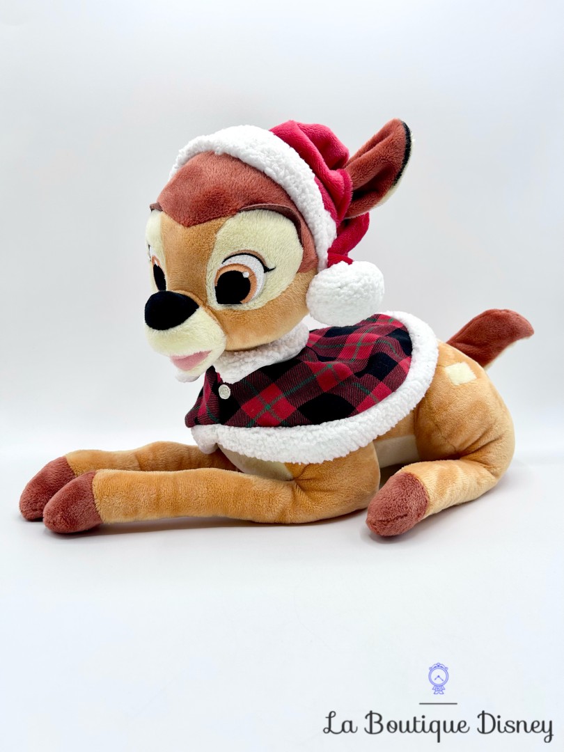 Peluche-Bambi-Noël-Disney-Store-2018-faon-marron-bonnet-40-cm (2)