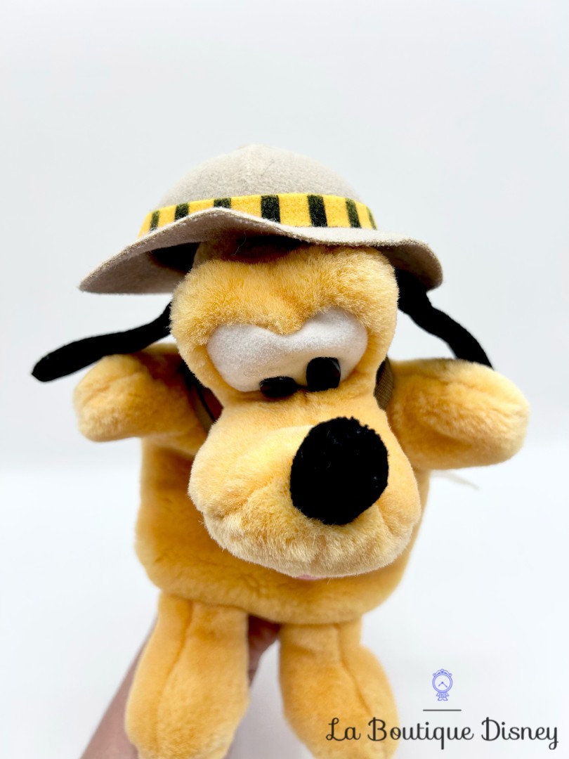 Marionnette-Pluto-Aventurier-Disneyland-Paris-Disney-peluche-main-vintage-safari-30-cm (4)