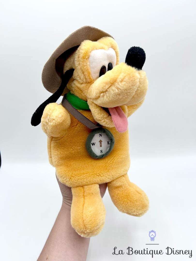 Marionnette-Pluto-Aventurier-Disneyland-Paris-Disney-peluche-main-vintage-safari-30-cm (6)