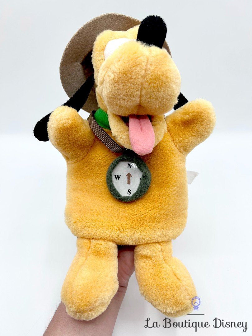 Marionnette-Pluto-Aventurier-Disneyland-Paris-Disney-peluche-main-vintage-safari-30-cm (1)