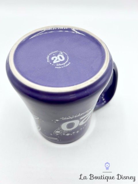Tasse-Fée-Clochette-20-ème-anniversaire-Disneyland-Paris-20-ans-Disney-mug-Tink-violet-vert-cuillère (1)