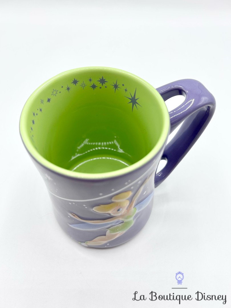 Tasse-Fée-Clochette-20-ème-anniversaire-Disneyland-Paris-20-ans-Disney-mug-Tink-violet-vert-cuillère (4)