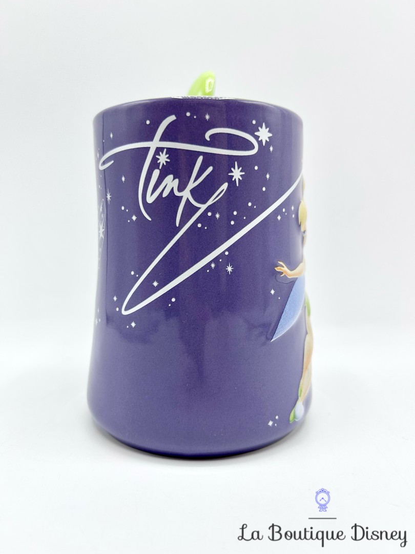 Tasse-Fée-Clochette-20-ème-anniversaire-Disneyland-Paris-20-ans-Disney-mug-Tink-violet-vert-cuillère (2)