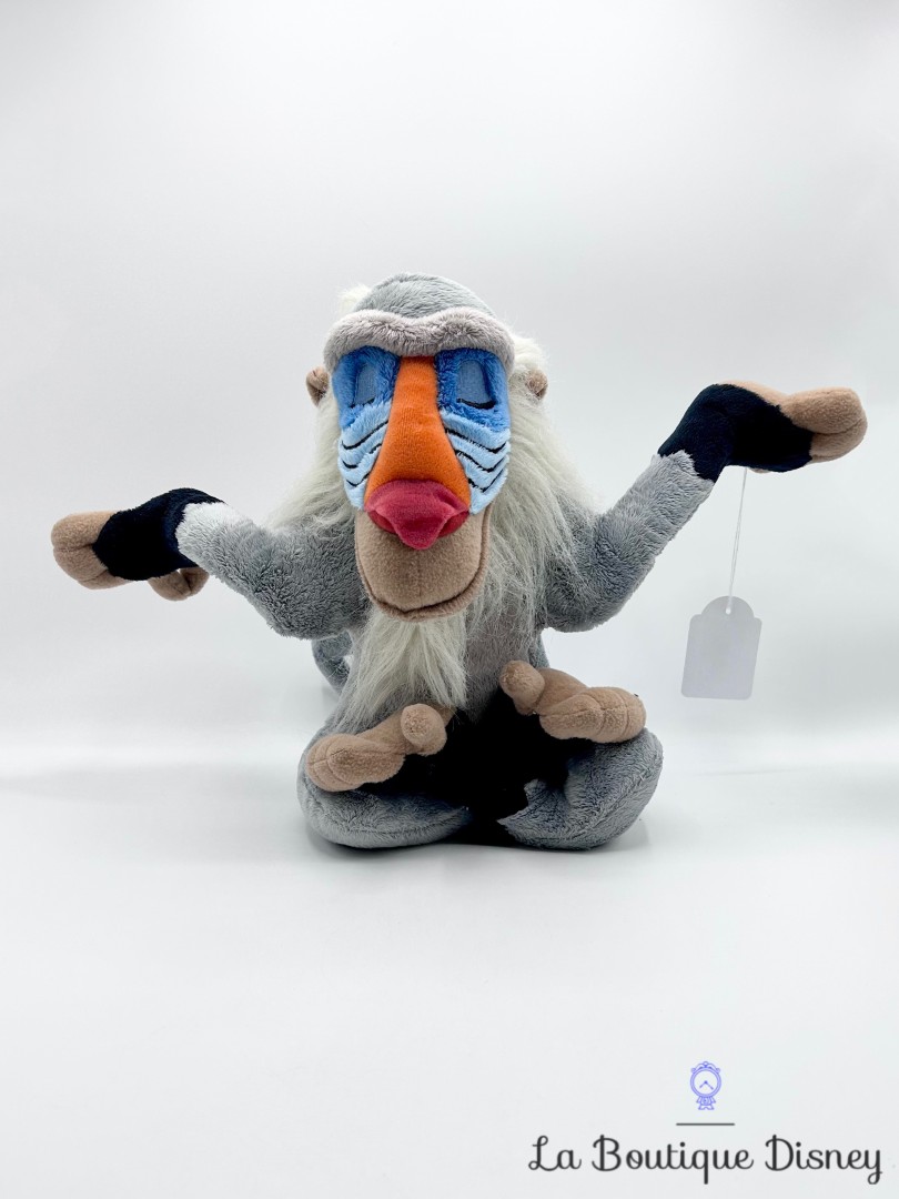Peluche-Rafiki-Disneyland-Paris-Disney-Le-Roi-Lion-singe-gris-zen-32-cm (1)