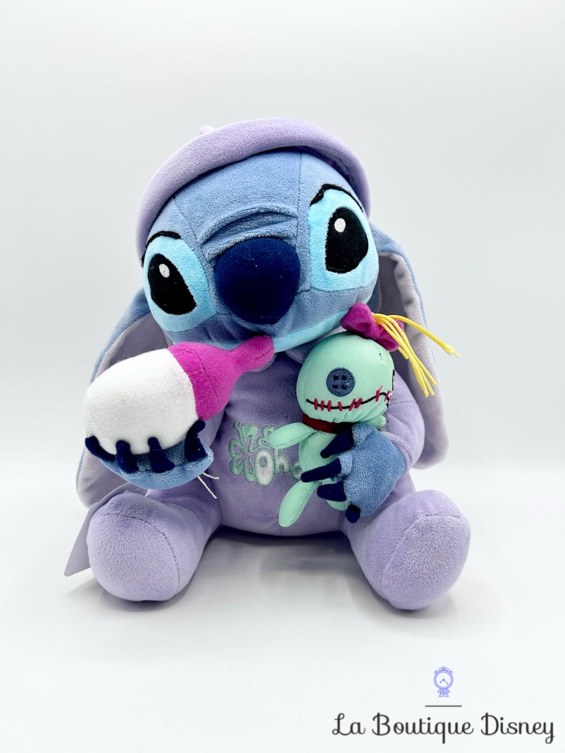 Peluche-Stitch-Souillon-Disneyland-Paris-2017-Disney-pyjama-violet-biberon-30-cm (3)