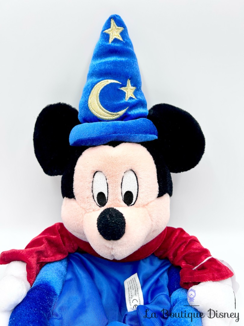 Peluche-Mickey-Mouse-Fantasia-chapeau-Disneyland-Paris-Disney-magicien-rouge-bleu-64-cm (2)