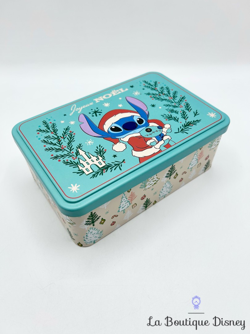 Boite-métal-Stitch-Joyeux-Noël-Disneyland-Paris-2023-Disney-Lilo-et-Stitch-gâteaux-biscuits-vert (2)