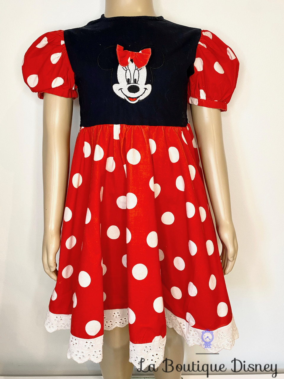 Déguisement Minnie Mouse Disneyland Paris Disney taille 2-3 ans robe  vintage noir rouge pois