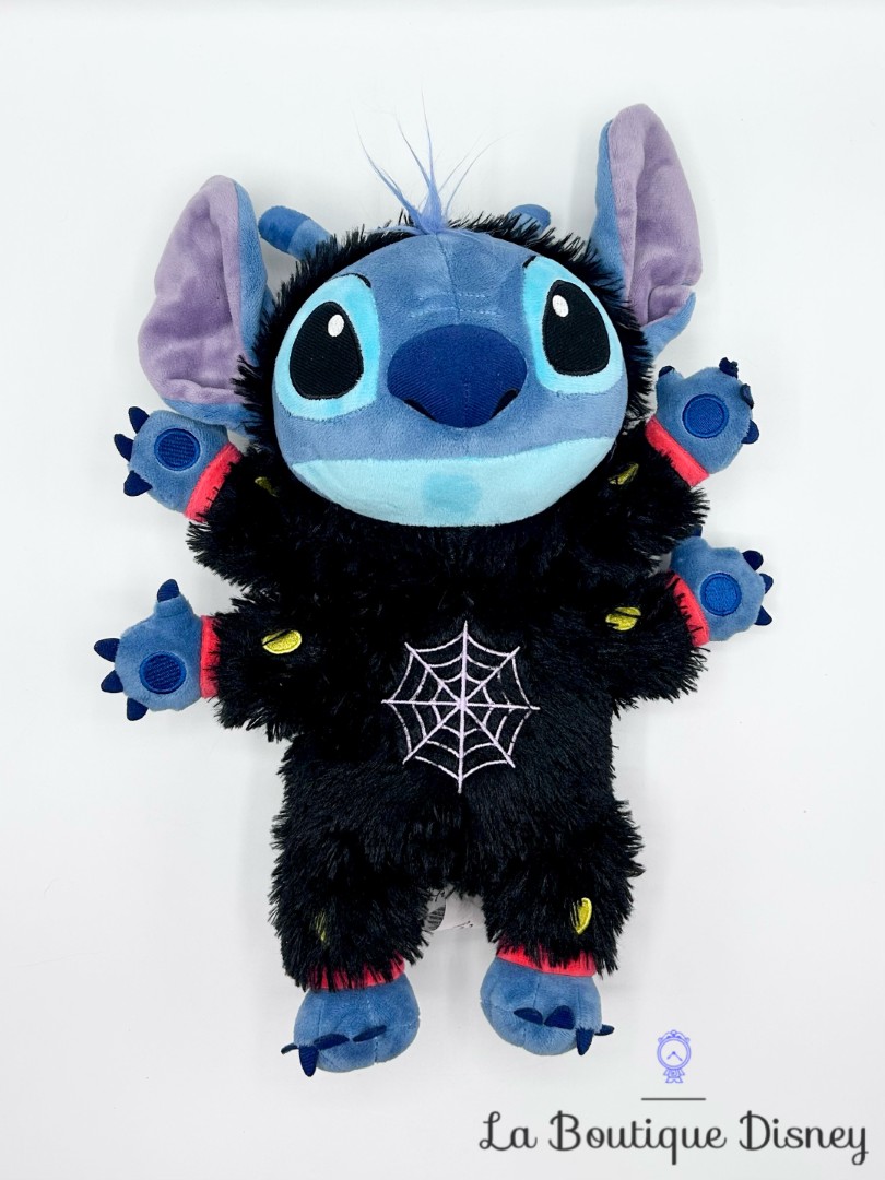 Peluche-Stitch-Halloween-Disney-Store-2023-araignée-noir-36-cm (2)