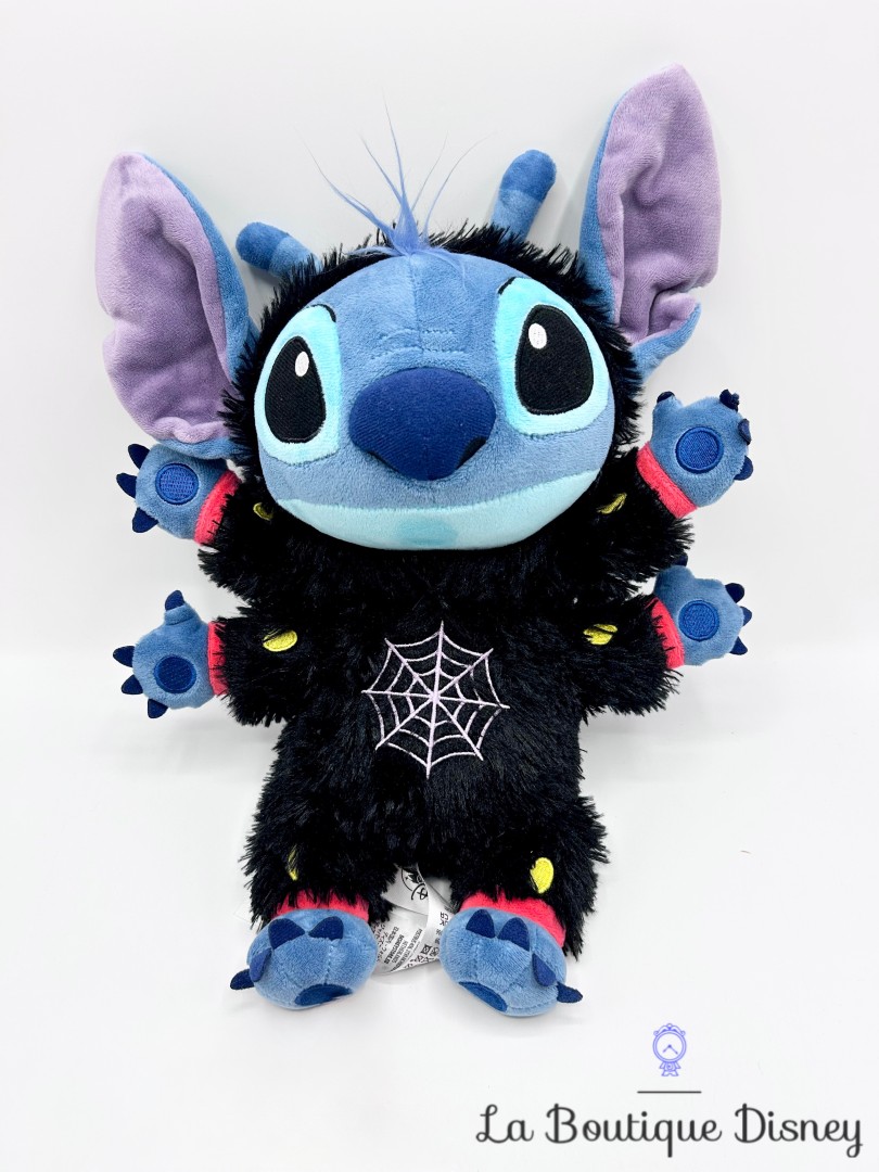 Peluche-Stitch-Halloween-Disney-Store-2023-araignée-noir-36-cm (3)