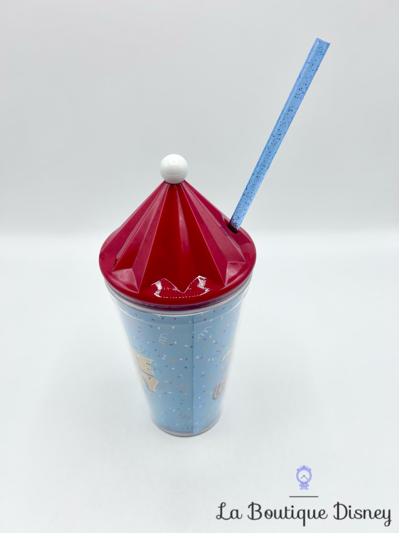 Gobelet-paille-Mickey-Mouse-Party-Unlock-the-Fun-Disneyland-2018-Disney-verre-plastique-bleu (6)