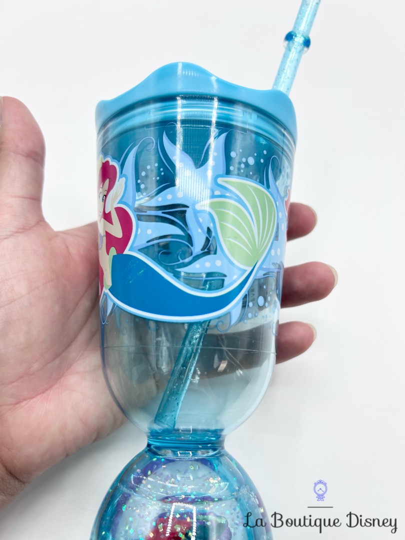 Gobelet-paille-Ariel-La-Petite-Sirène-Disneyland-Paris-Disney-verre-plastique-bleu (6)