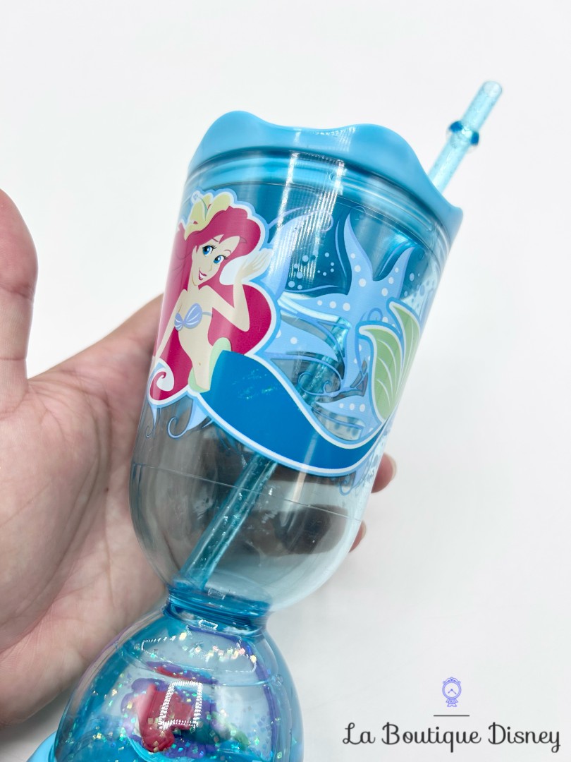 Gobelet-paille-Ariel-La-Petite-Sirène-Disneyland-Paris-Disney-verre-plastique-bleu (5)