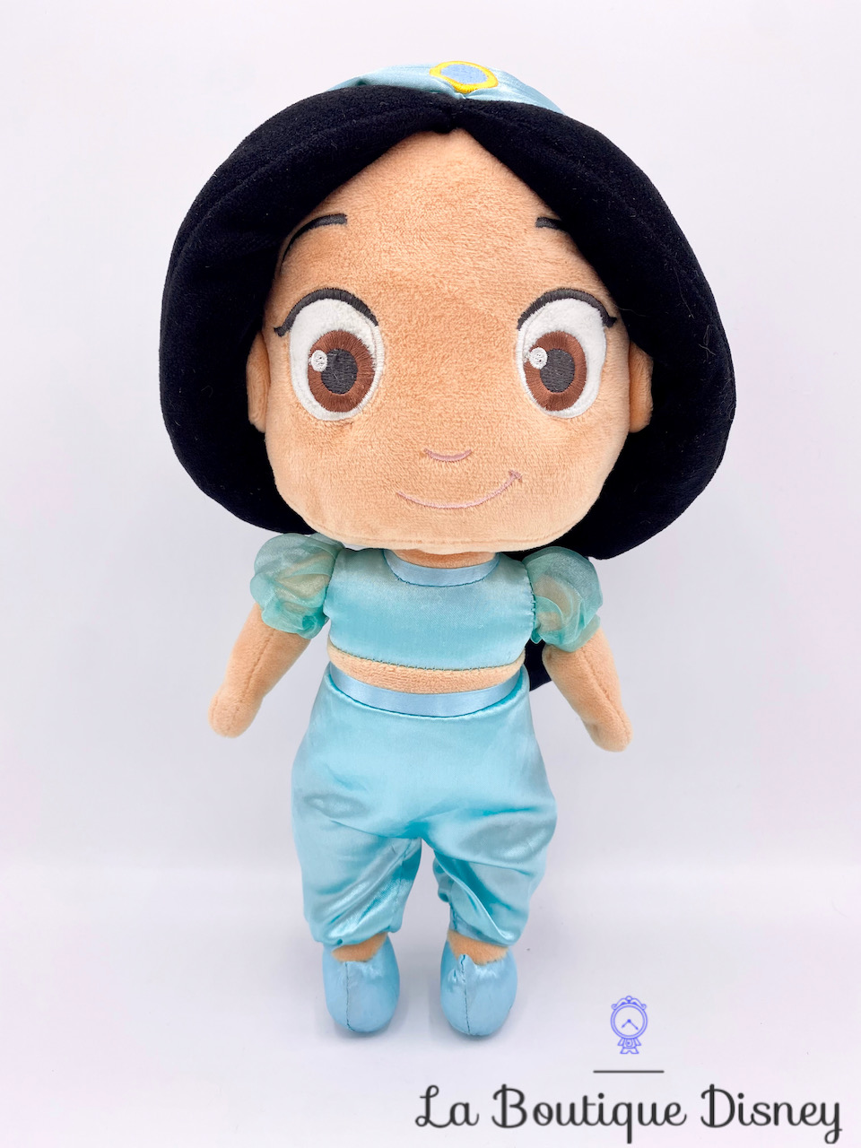 Peluche Jasmine Disney Store Aladdin petite fille enfant bleu 32 cm