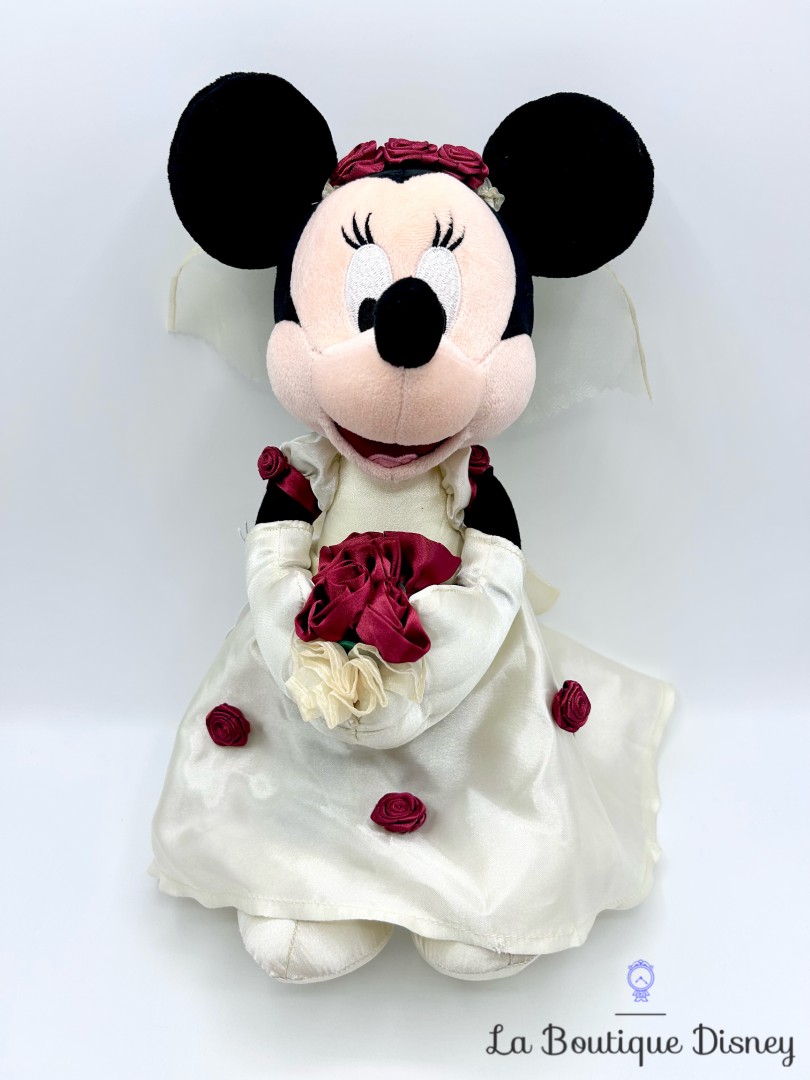 Peluche-Minnie-Mouse-mariée-Disneyland-Paris-Disney-mariage-bouquet-roses-35-cm (3)