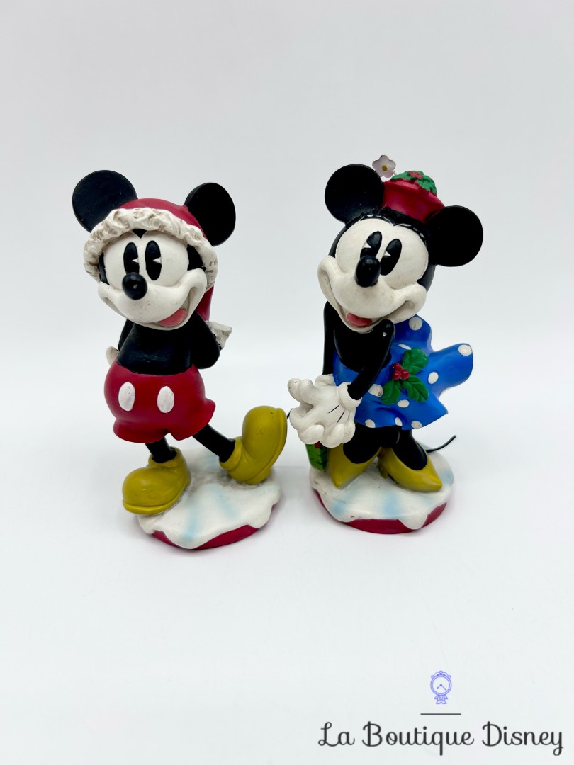 Figurines-Mickey-Minnie-Mouse-Noël-Disneyland-Paris-Disney-résine-vintage (4)