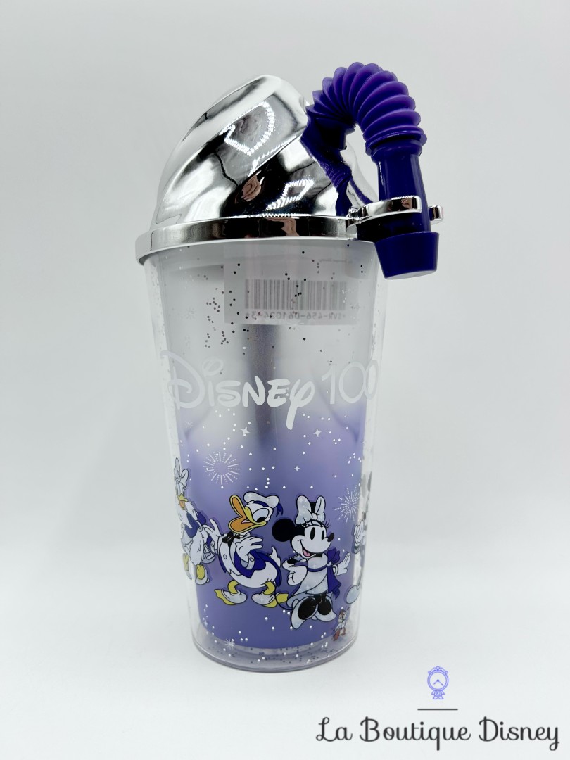 Gobelet-paille-Mickey-et-ses-Amis-Disney-100-Disneyland-Paris-verre-plastique-violet (3)