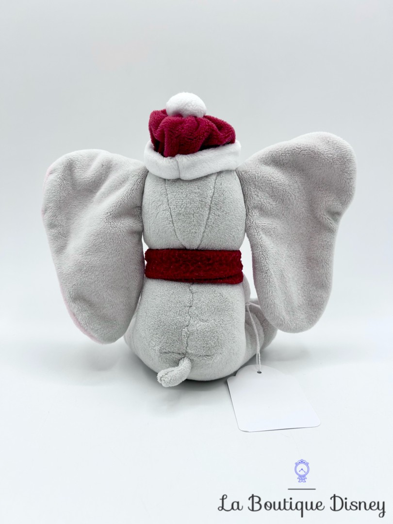 Peluche-Dumbo-Noël-Disney-Store-2015-éléphant-gris-bonnet-18-cm (6)