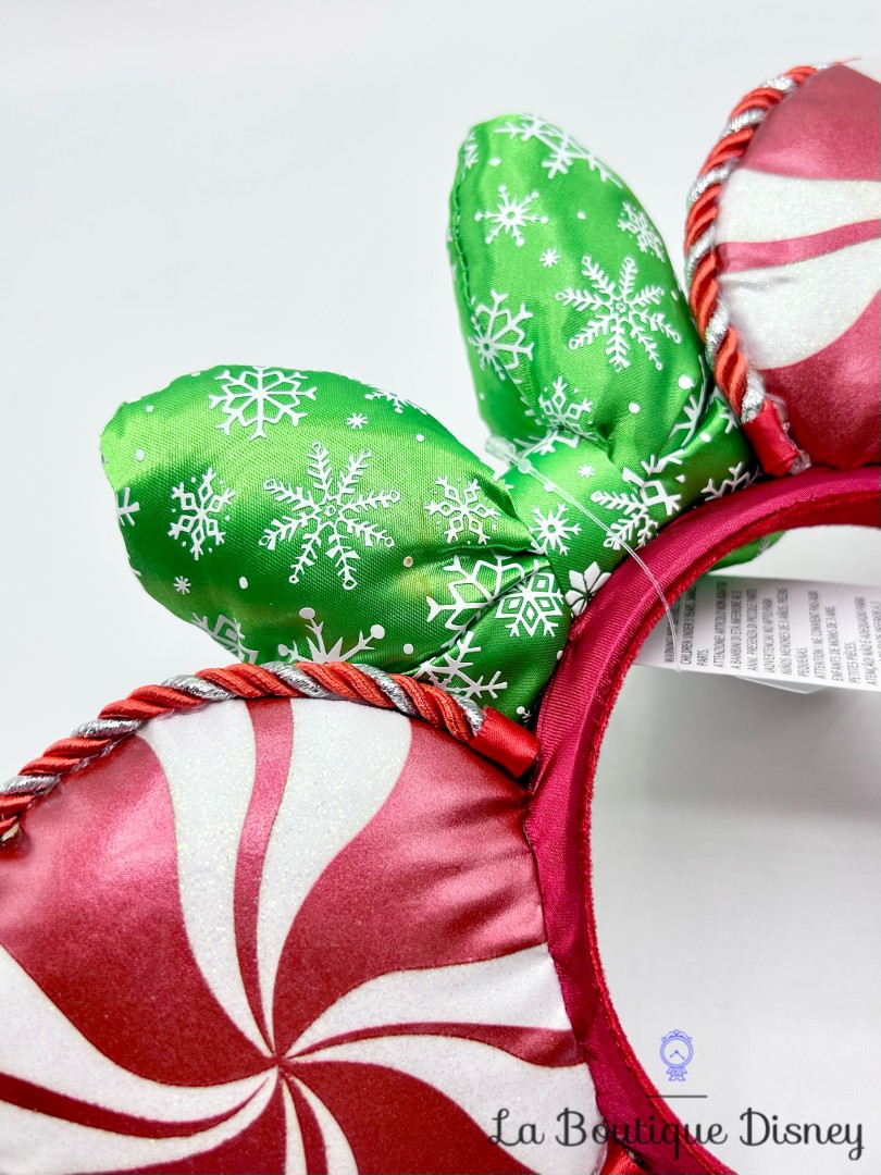 Serre tête-Oreilles-Minnie-Mouse-Noël-Disneyland-Ears-Disney-bonbon-candy-rouge-vert (5)