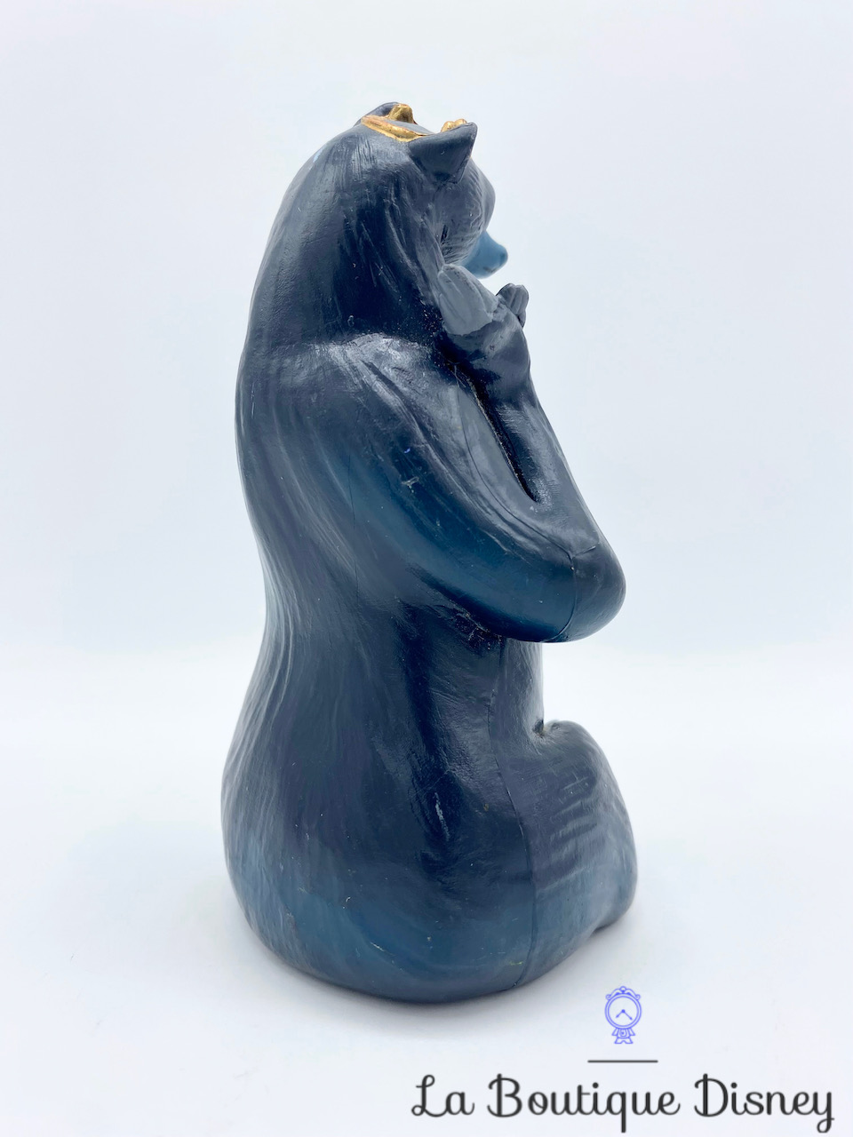 Figurine Ours Noir Pêche Avec Louveteau – Résine – Hauteur 7H – Décoration Maison