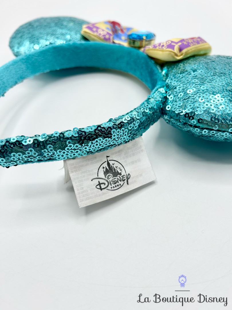 Serre-tête-Oreilles-Minnie-Jasmine-Tapis-Volant-Aladdin-Disney-Parks-2018-ears-Disneyland-sequins-bleu (5)