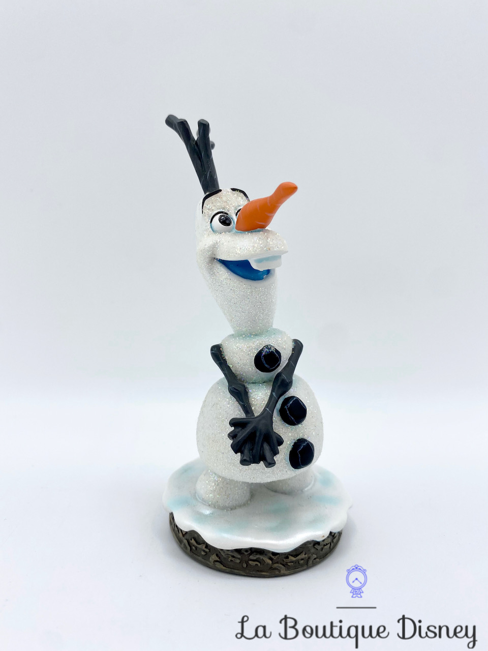 Figurine résine Olaf La reine des neiges Disneyland Paris Disney bonhomme de neige paillettes 12 cm