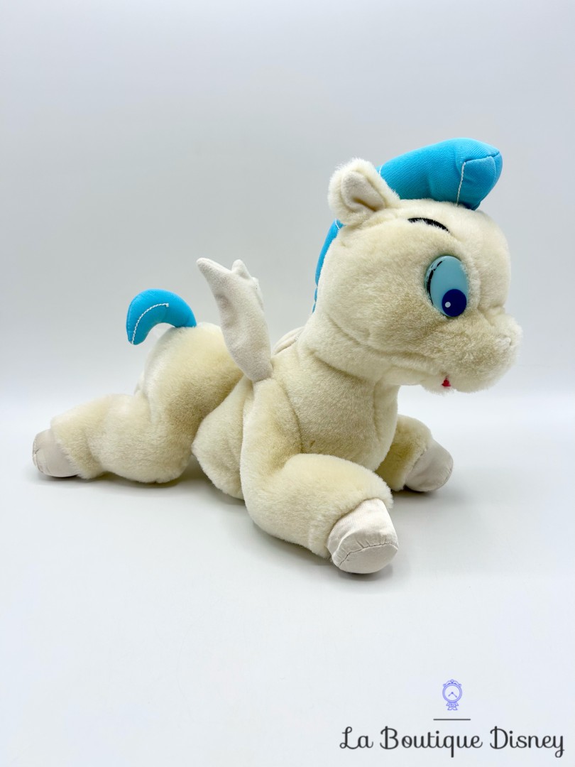 Peluche-Pégase-cheval-ailé-Hercule-Disney-Jemini-blanc-bleu-pochette-vintage-23-cm (4)