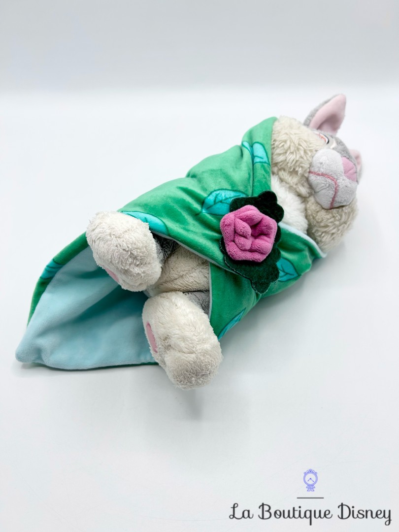 Peluche-Panpan-Bambi-Disney-Babies-Disneyland-Paris-lapin-gris-couffin-couverture-vert-fleur (2)