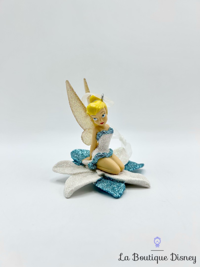 Ornement-Noël-Fée-Clochette-Fleur-Disneyland-Disney-bleu-paillettes-boule-suspension (2)