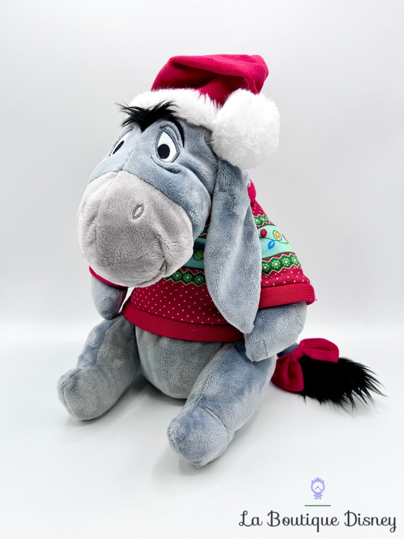 Peluche-Bourriquet-Noël-Disney-Parks-2020-Winnie-ourson-âne-gris-grelot-36-cm (5)
