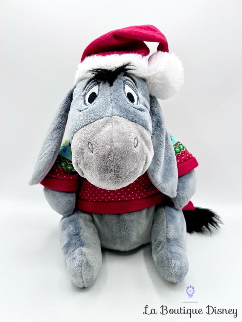 Peluche-Bourriquet-Noël-Disney-Parks-2020-Winnie-ourson-âne-gris-grelot-36-cm (3)
