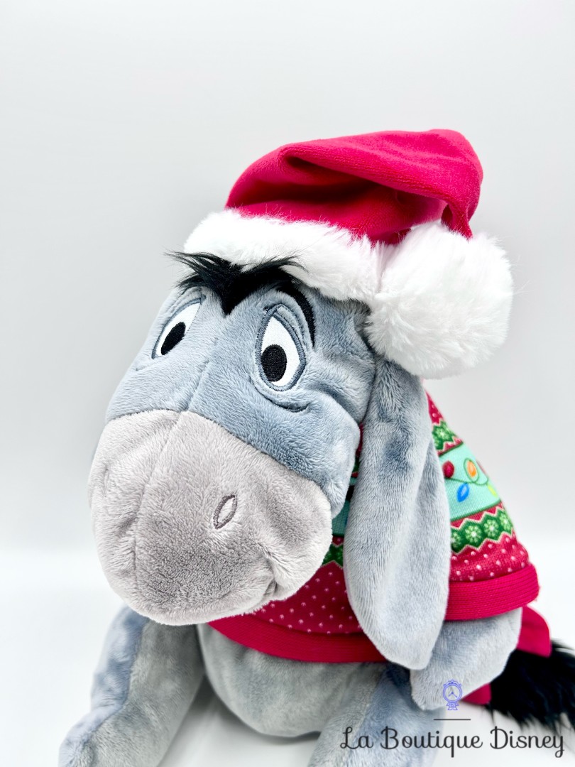 Peluche-Bourriquet-Noël-Disney-Parks-2020-Winnie-ourson-âne-gris-grelot-36-cm (4)