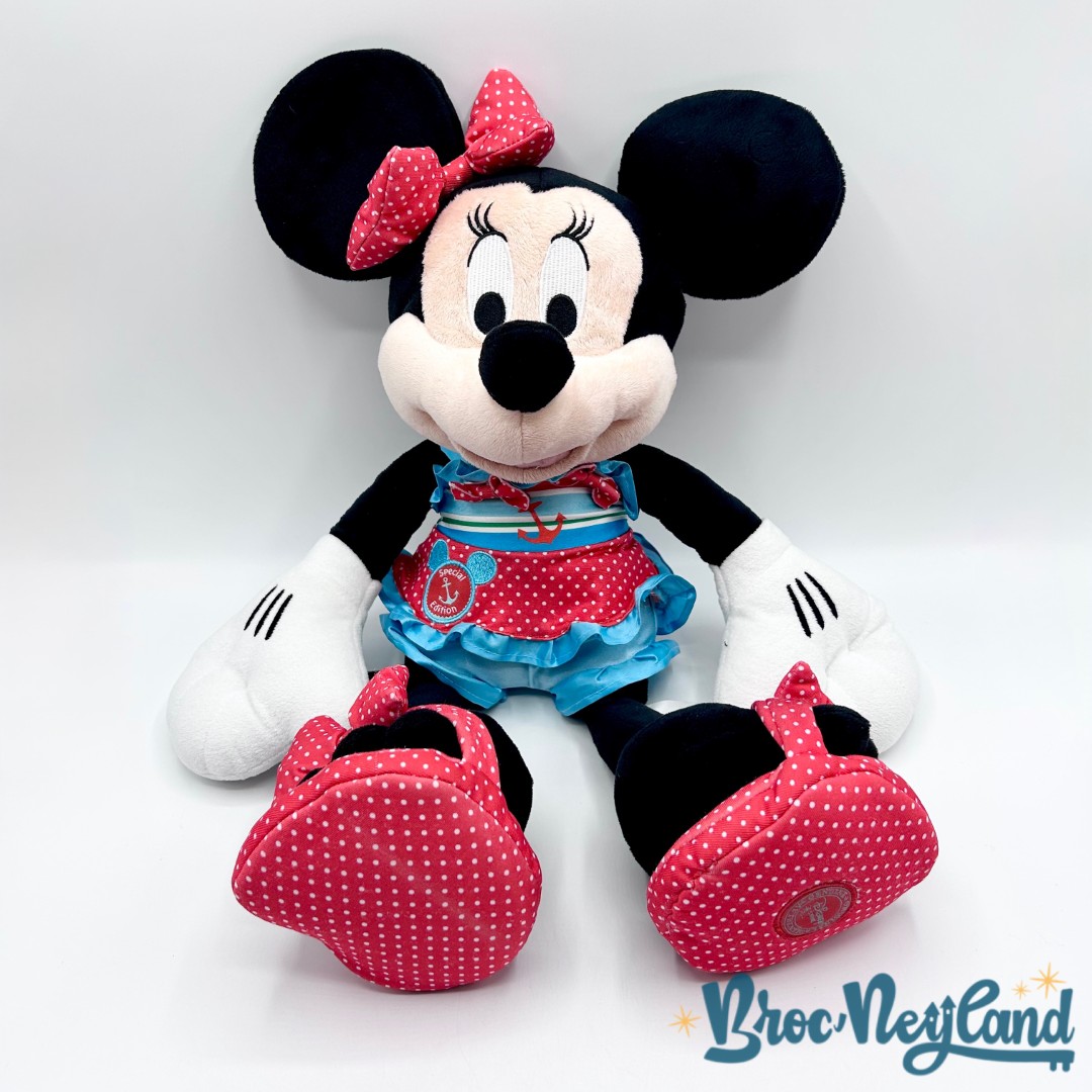 Peluche-Minnie-Mouse-Été-Special-Edition-Disney-Store-maillot-de-bain-écusson-48-cm (5)